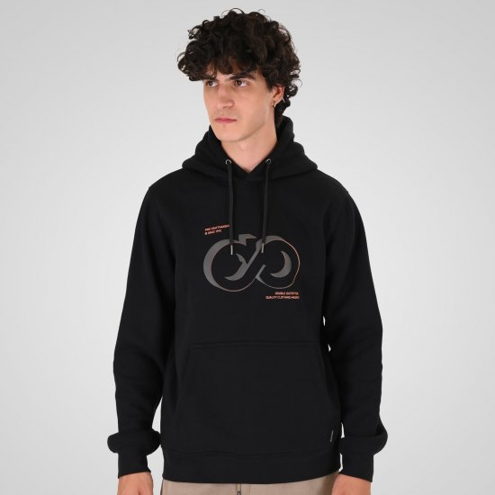 Double Outfitters MTOP-1146 Felpa con cappuccio Nero - Felpe & felpe con cappuccio - Felpe & Felpe con Cappuccio Uomo Taglie Forti
