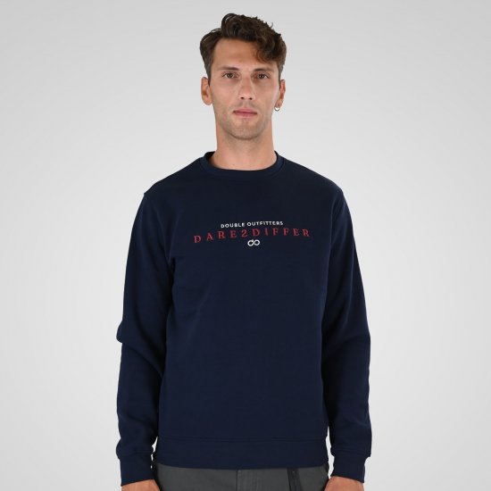 Double Outfitters MTOP-1151 Felpa Blu navy - Felpe & felpe con cappuccio - Felpe & Felpe con Cappuccio Uomo Taglie Forti