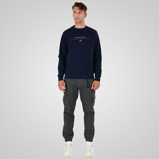 Double Outfitters MTOP-1151 Felpa Blu navy - Felpe & felpe con cappuccio - Felpe & Felpe con Cappuccio Uomo Taglie Forti