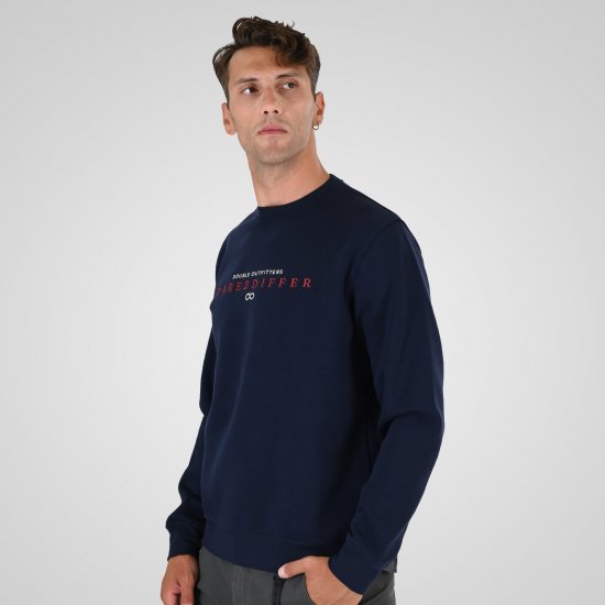 Double Outfitters MTOP-1151 Felpa Blu navy - Felpe & felpe con cappuccio - Felpe & Felpe con Cappuccio Uomo Taglie Forti