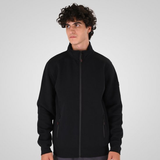 Double Outfitters MTOP-1158 Felpa con zip Nero - Felpe & felpe con cappuccio - Felpe & Felpe con Cappuccio Uomo Taglie Forti
