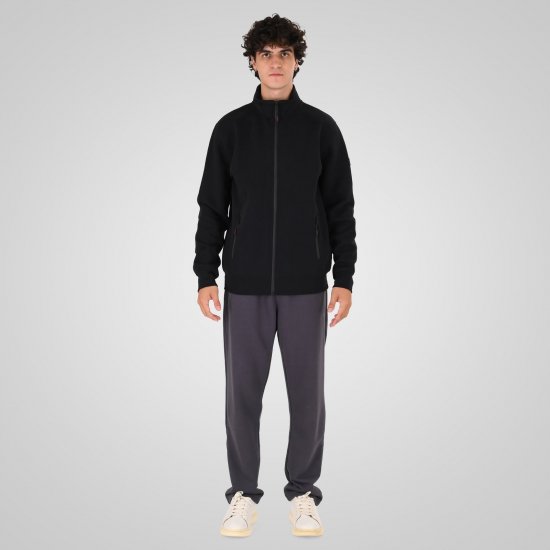 Double Outfitters MTOP-1158 Felpa con zip Nero - Felpe & felpe con cappuccio - Felpe & Felpe con Cappuccio Uomo Taglie Forti