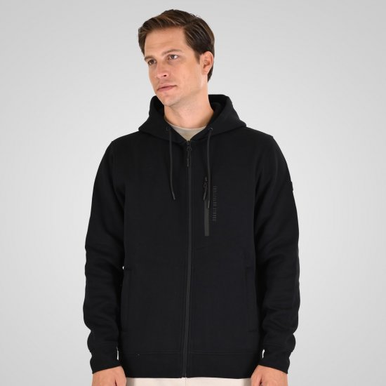 Double Outfitters MTOP-1160 Felpa con cappuccio e zip Nero - Felpe & felpe con cappuccio - Felpe & Felpe con Cappuccio Uomo Taglie Forti