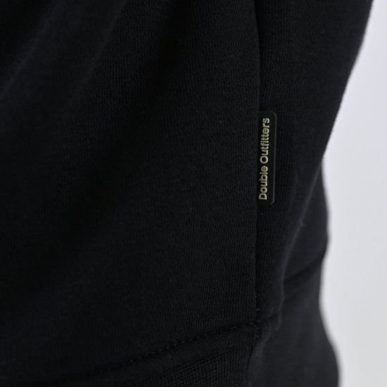 Double Outfitters MTOP-1163 Felpa con mezza zip Nero - Felpe & felpe con cappuccio - Felpe & Felpe con Cappuccio Uomo Taglie Forti