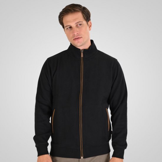 Double Outfitters SEL-1168 Felpa con zip Nero - Felpe & felpe con cappuccio - Felpe & Felpe con Cappuccio Uomo Taglie Forti