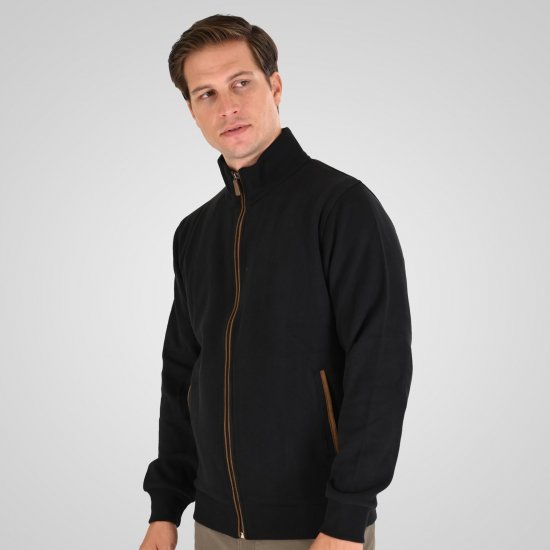 Double Outfitters SEL-1168 Felpa con zip Nero - Felpe & felpe con cappuccio - Felpe & Felpe con Cappuccio Uomo Taglie Forti