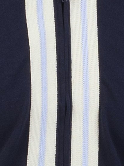 Mish Mash Belgrade Zip Through Polo Navy - Polo - Polo Uomo Taglie Forti