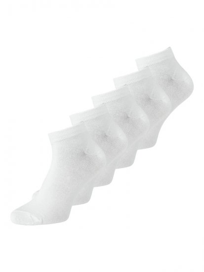Jack & Jones Basic Calzini corti in bambù Bianco confezione da 5 - Intimo & costumi da bagno - Intimo Taglie Forti Uomo