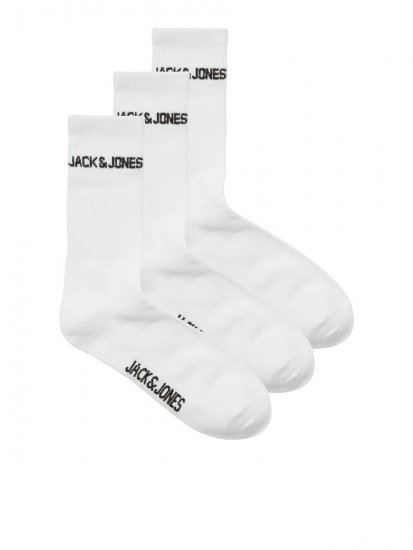 Jack & Jones Melvin Calzini da tennis Bianco confezione da 3 - Intimo & costumi da bagno - Intimo Taglie Forti Uomo