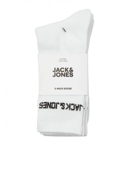 Jack & Jones Melvin Calzini da tennis Bianco confezione da 3 - Intimo & costumi da bagno - Intimo Taglie Forti Uomo
