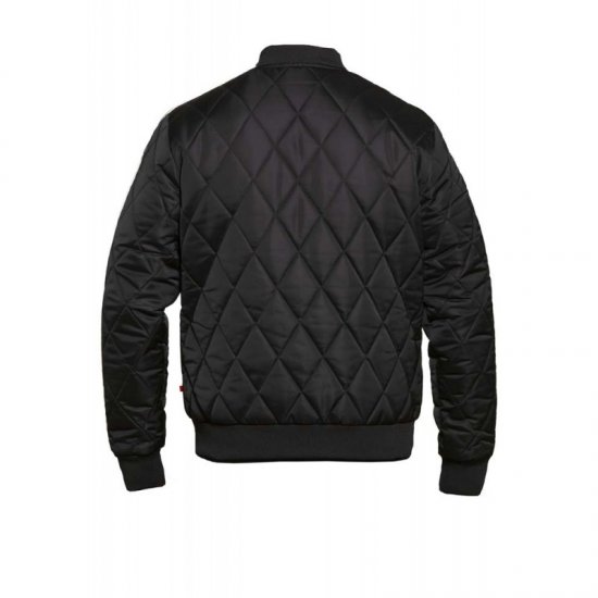 D555 Skipton Quilted Bomber Jacket Black - Giubbotti - Giubbotti Uomo Taglie Forti