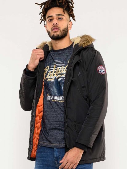 D555 Dundee Parka Jacket With Fur trimming and Teddy Fur Lined hood - Giubbotti - Giubbotti Uomo Taglie Forti