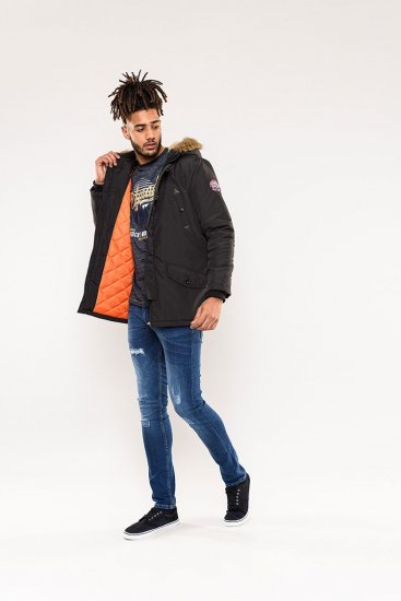 D555 Dundee Parka Jacket With Fur trimming and Teddy Fur Lined hood - Giubbotti - Giubbotti Uomo Taglie Forti
