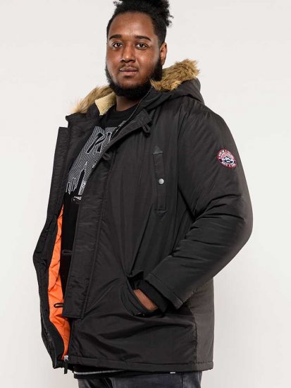 D555 Dundee Parka Jacket With Fur trimming and Teddy Fur Lined hood - Giubbotti - Giubbotti Uomo Taglie Forti