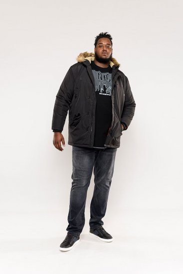 D555 Dundee Parka Jacket With Fur trimming and Teddy Fur Lined hood - Giubbotti - Giubbotti Uomo Taglie Forti