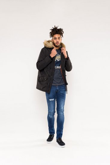 D555 Dundee Parka Jacket With Fur trimming and Teddy Fur Lined hood - Giubbotti - Giubbotti Uomo Taglie Forti