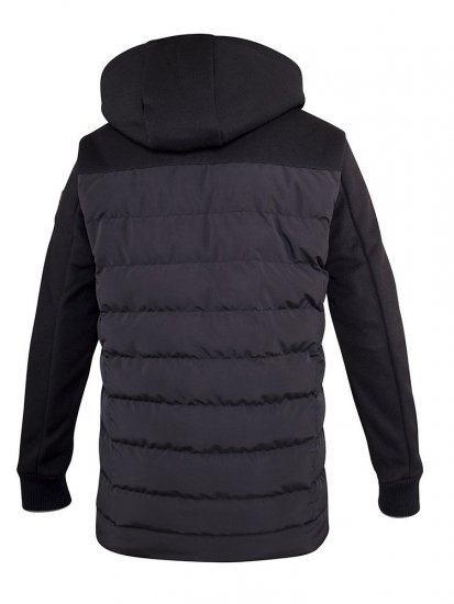 D555 Hampshire Hooded Quilted Jacket Black - Giubbotti - Giubbotti Uomo Taglie Forti