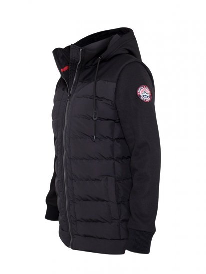 D555 Hampshire Hooded Quilted Jacket Black - Giubbotti - Giubbotti Uomo Taglie Forti