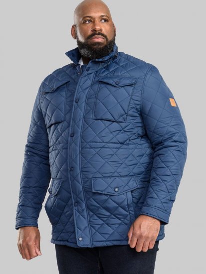 D555 Dalwood Quilted Jacket With Zip Away Hood - Giubbotti - Giubbotti Uomo Taglie Forti