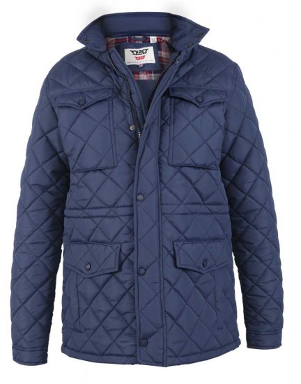 D555 Dalwood Quilted Jacket With Zip Away Hood - Giubbotti - Giubbotti Uomo Taglie Forti