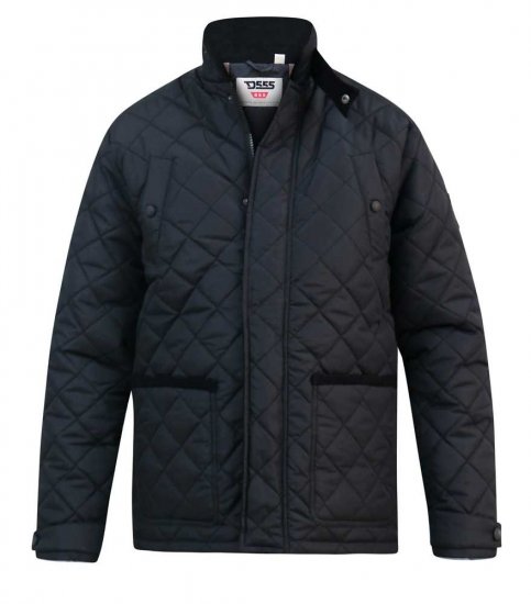 D555 Northcole Quilted Jacket Black - Giubbotti - Giubbotti Uomo Taglie Forti