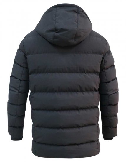 D555 Grove Quilted Parka Jacket Black - Giubbotti - Giubbotti Uomo Taglie Forti