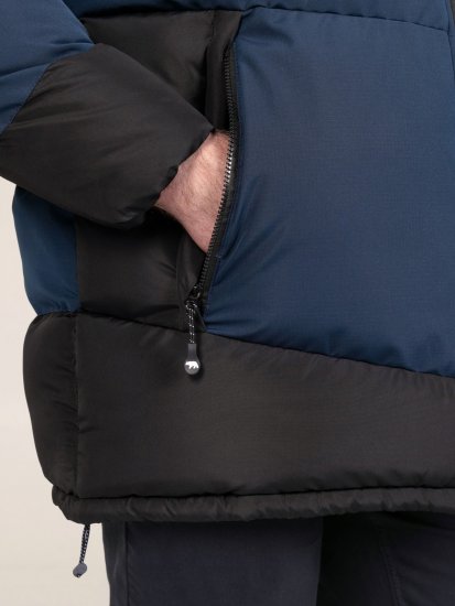D555 Hank Ripstop Contrast Panelled Padded Hooded Jacket Blu navy - Giubbotti - Giubbotti Uomo Taglie Forti