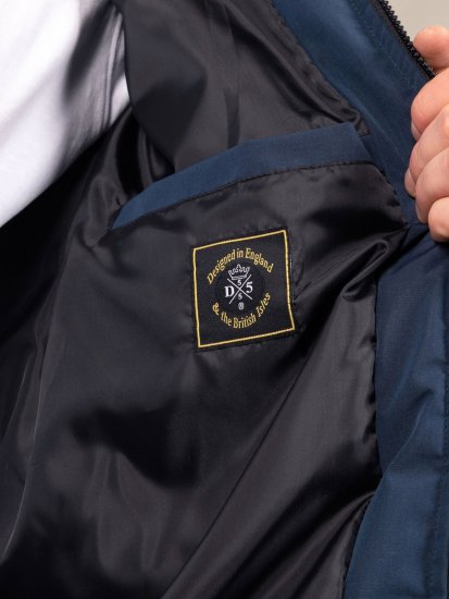 D555 Hank Ripstop Contrast Panelled Padded Hooded Jacket Blu navy - Giubbotti - Giubbotti Uomo Taglie Forti