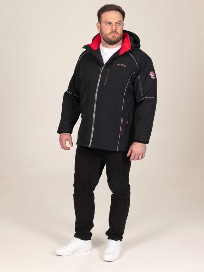 D555 Jamie Soft Shell Detachable Hood Padded Jacket Nero - Giubbotti - Giubbotti Uomo Taglie Forti