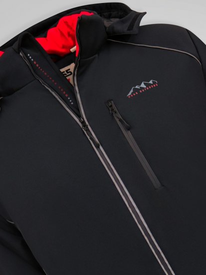 D555 Jamie Soft Shell Detachable Hood Padded Jacket Nero - Giubbotti - Giubbotti Uomo Taglie Forti