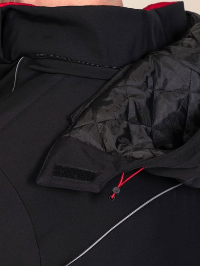 D555 Jamie Soft Shell Detachable Hood Padded Jacket Nero TALL - TALL giubbotti - Giacche TALL per uomo alto