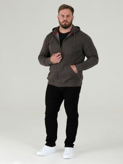 D555 Cantor Hoodie Grey - Felpe & felpe con cappuccio - Felpe & Felpe con Cappuccio Uomo Taglie Forti