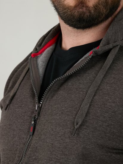 D555 Cantor Hoodie Grey - Felpe & felpe con cappuccio - Felpe & Felpe con Cappuccio Uomo Taglie Forti