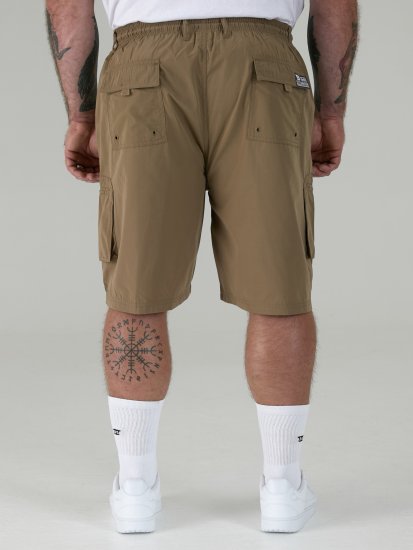 D555 Nick Pantaloncini Cargo con Vita Elasticizzata Beige - Shorts - Pantaloncini Uomo Taglie Forti
