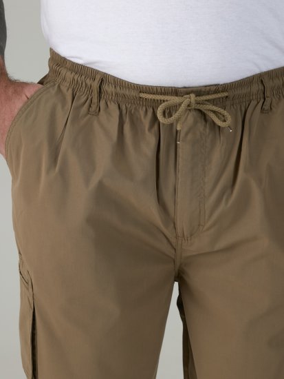 D555 Nick Pantaloncini Cargo con Vita Elasticizzata Beige - Shorts - Pantaloncini Uomo Taglie Forti