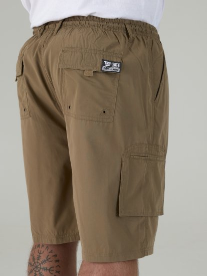 D555 Nick Pantaloncini Cargo con Vita Elasticizzata Beige - Shorts - Pantaloncini Uomo Taglie Forti