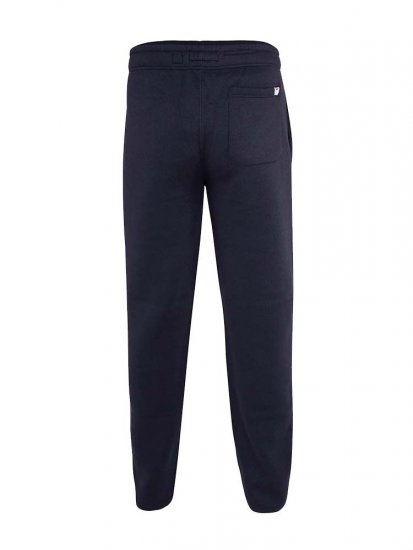 D555 Mayson Embroidered And Applique Open Hem Jogger With Drawcord Navy - Pantaloni & pantaloncini tuta - Pantaloni Tuta Uomo Taglie Forti