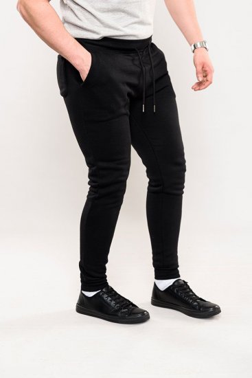 D555 Brandon Sweatpants with Tapered leg Black - Pantaloni & pantaloncini tuta - Pantaloni Tuta Uomo Taglie Forti