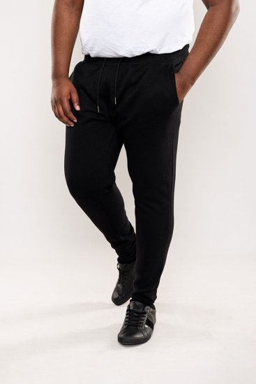 D555 Brandon Sweatpants with Tapered leg Black - Pantaloni & pantaloncini tuta - Pantaloni Tuta Uomo Taglie Forti