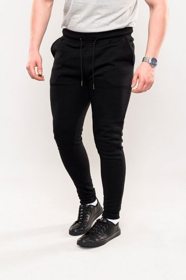 D555 Brandon Sweatpants with Tapered leg Black - Pantaloni & pantaloncini tuta - Pantaloni Tuta Uomo Taglie Forti