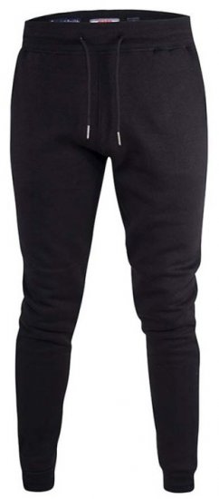 D555 Brandon Sweatpants with Tapered leg Black - Pantaloni & pantaloncini tuta - Pantaloni Tuta Uomo Taglie Forti