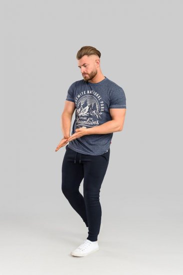 D555 Brandon Sweatpants with Tapered leg Navy - Pantaloni & pantaloncini tuta - Pantaloni Tuta Uomo Taglie Forti