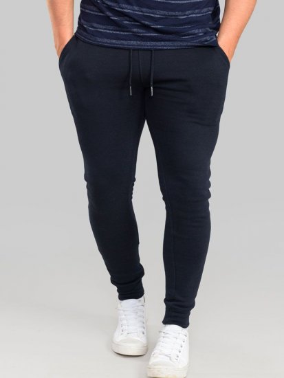 D555 Brandon Sweatpants with Tapered leg Navy - Pantaloni & pantaloncini tuta - Pantaloni Tuta Uomo Taglie Forti