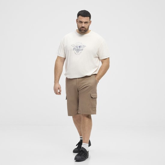 North Latitude 51133 pantaloncini cargo beige scuro - Shorts - Pantaloncini Uomo Taglie Forti