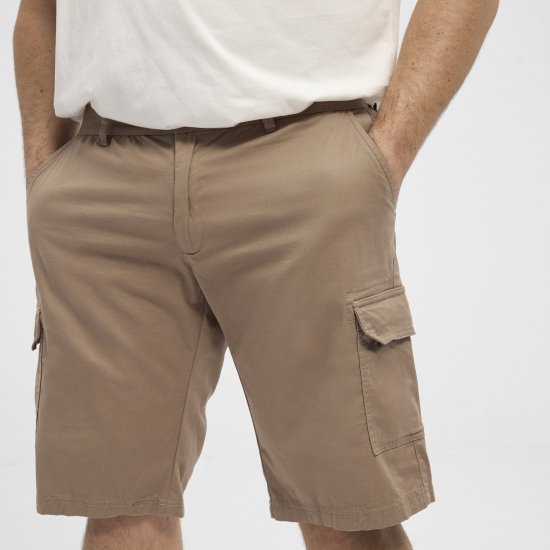 North Latitude 51133 pantaloncini cargo beige scuro - Shorts - Pantaloncini Uomo Taglie Forti