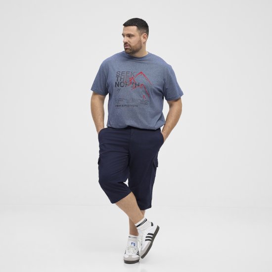 North Latitude 51136 pantaloncini capri blu navy - Shorts - Pantaloncini Uomo Taglie Forti