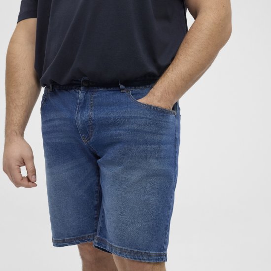 North Latitude 51336 pantaloncini denim neri - Shorts - Pantaloncini Uomo Taglie Forti