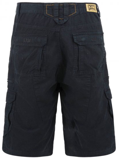 Kam Jeans Cargo Shorts Black - Shorts - Pantaloncini Uomo Taglie Forti