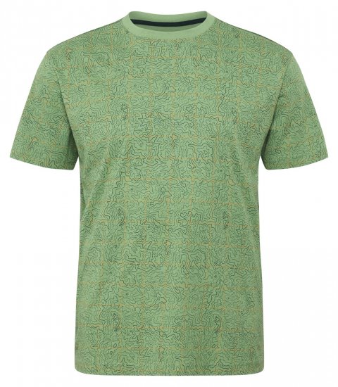 North Latitude Allover Printed T-shirt Verde Medio - Magliette - Magliette Uomo Taglie Forti