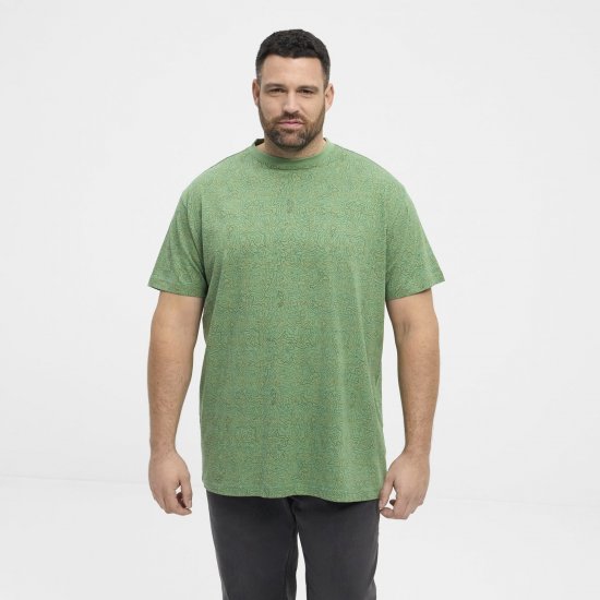North Latitude Allover Printed T-shirt Verde Medio - Magliette - Magliette Uomo Taglie Forti